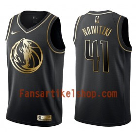 NBA Dallas Mavericks Trikot Dirk Nowitzki 41 Nike Schwarz Golden Edition Swingman - Herren